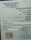 Extrait d'acte de naissance